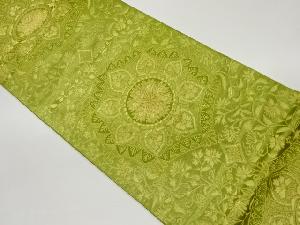 華文に花唐草模様織出し袋帯